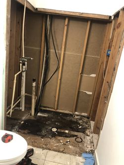 Sheetrock, Plumbing, tile