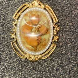 Vintage Gold Floral Brooch