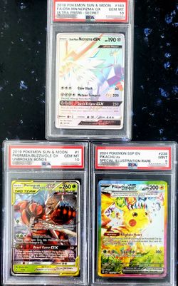 PSA pokemon slabs