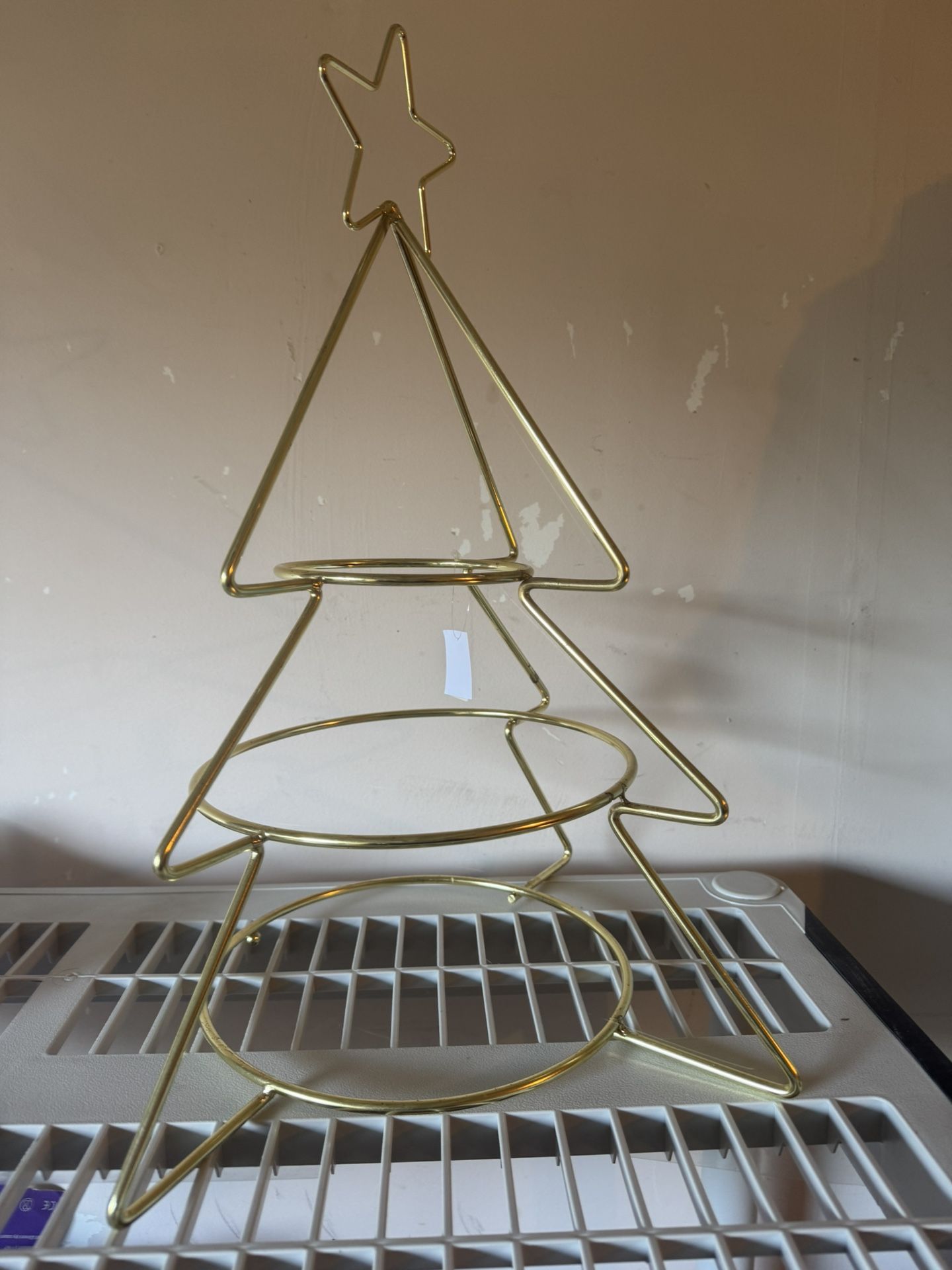 Gold Christmas Tree Cupcake Stand