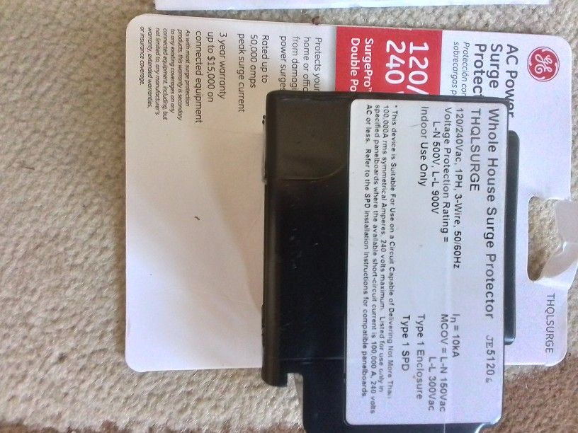 GE AC Whole House Power Surge Protector Plus More