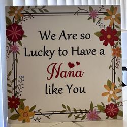 Wooden Box Sign Nana 5x5 inches 