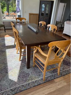 Dining table $ 6 chairs