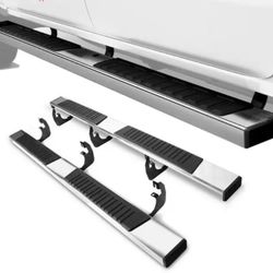 Fits 19-22 Silverado Sierra 1500 Double Extended Cab 6" Nerf Bars Running Boards