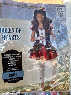 Queen of hearts girls costume