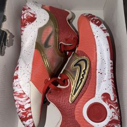 NIKE KD TREY X University Red GOLD Basketball Shoes Men's 11 Brand New Durant