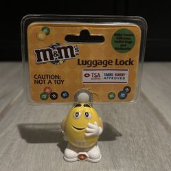 Yellow M&M Luggage Lock 