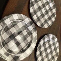 Kirkland’s Buffalo Check Charger Plates-Ahwatukee 