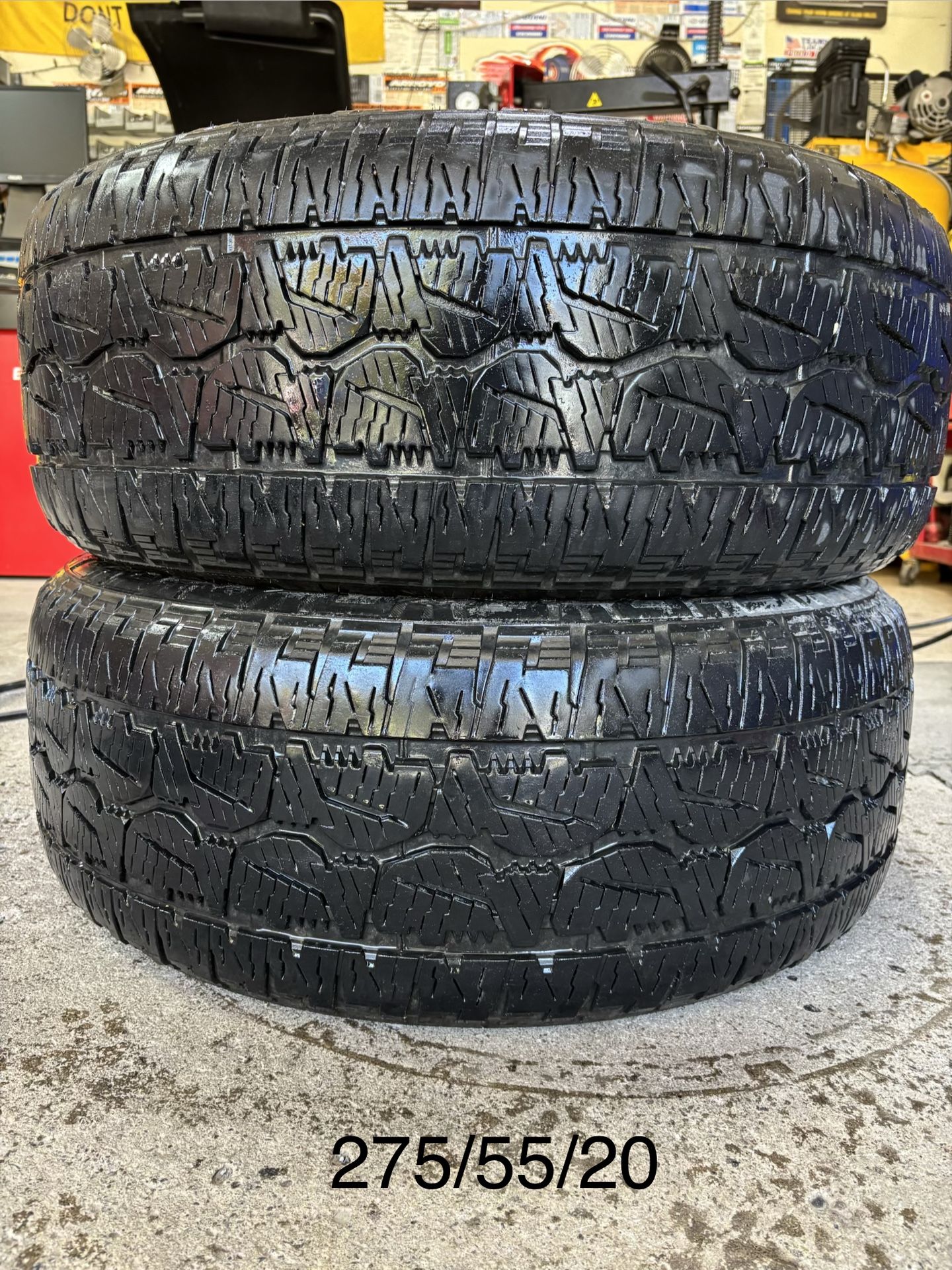 (2) - 275/55/20 Bridgestone Dueler A/T Revo3 Tires