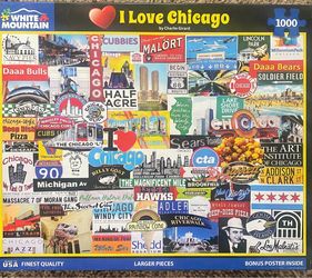 White Mountain I Love Chicago 1000 Piece Puzzle