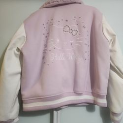 Hello Kitty Sz L Lavender Jacket w/Rhinestones EUC 