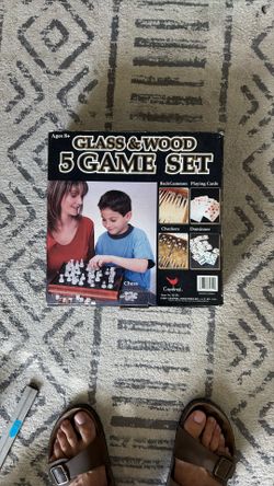 Glass And Wood Chess Set