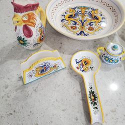 Vintage Raffallesco Denuta Italian Ceramic 