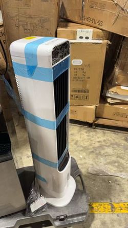 Evaporative Air Cooler Tower with Remote, 5L Tank, 4 Ice Boxes, 3 Speeds, Quiet Standing Cooler with Oscillation for Home, Office or Bedroom, Portable