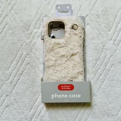 heyday cream faux fur iphone 16 pro max phone case
