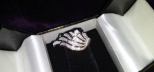 White Gold and Diamonds ANGEL WINGS Ring
