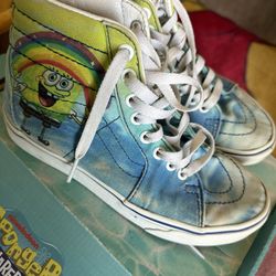 Vans wX Sk8-Hi Spongebob Imagination Blue Sea Women's Size 6 limited edition
