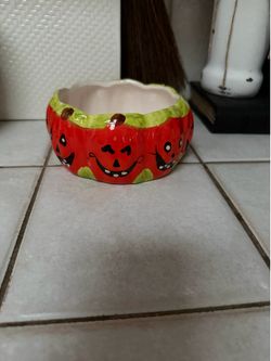 Vintage Royal Norfolk Jack-o-Lantern bowl Halloween