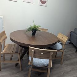 Wood Table And Chairs