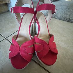 Red Wedge Heels 