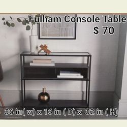 Brand New  Fulham Console Table With Glass