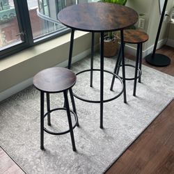 High Table And Bar Stools 