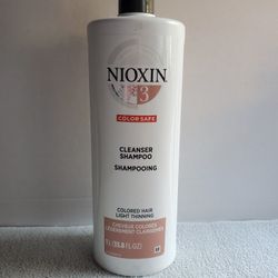 Nioxin System 3 Cleanser Shampoo for Color Treated Hair with Light Thinning