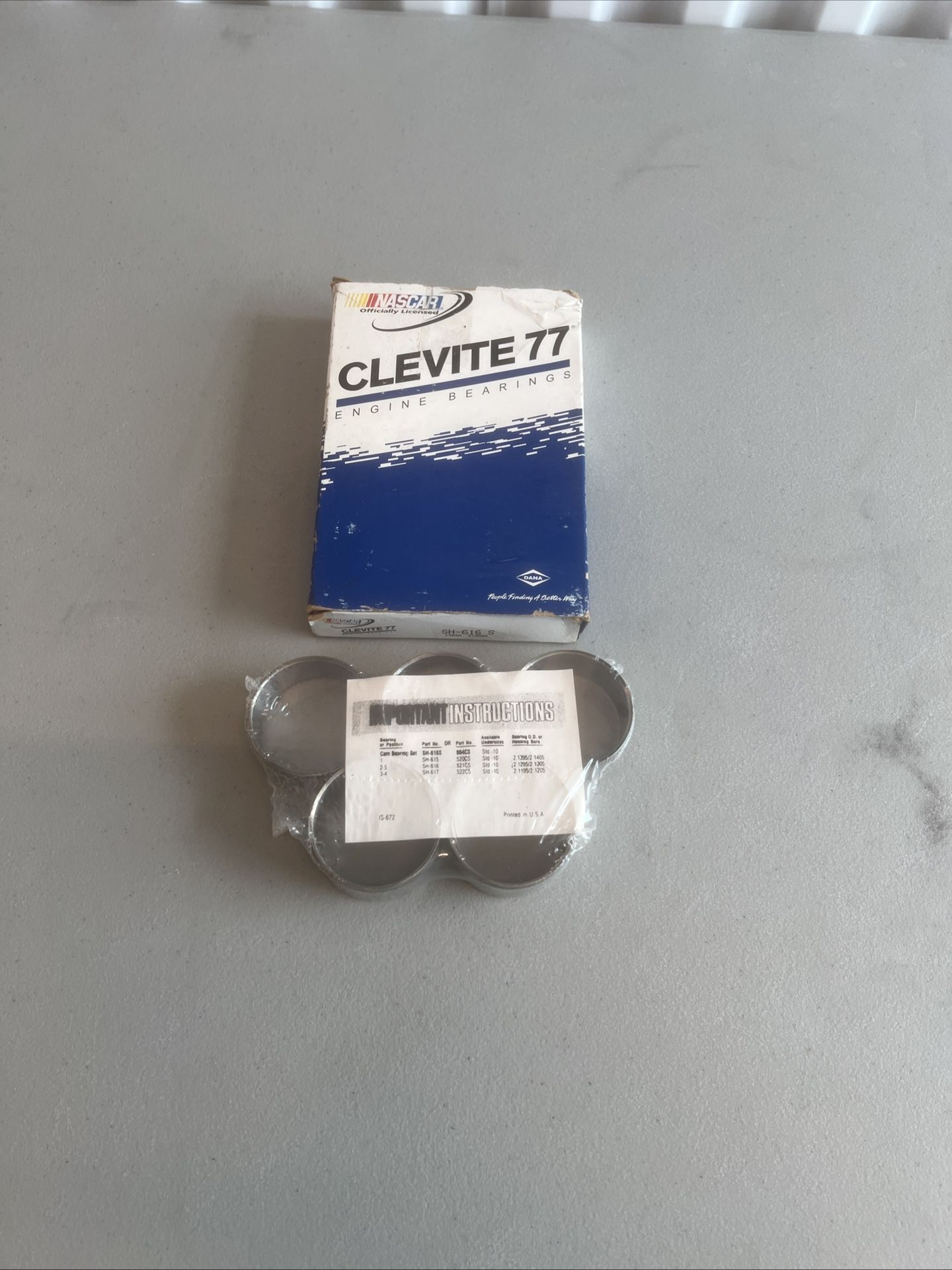 Clevite SH-616S Cam Bearing Set Chevy bb 366 396 402 427 454 496 502 New