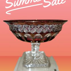 Vintage Westmoreland Waterford Crystal With Ruby Stain