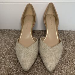 Kelly & Katie Beige Heeled Flat 