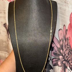 14k yellow gold rope chain 24 inches 