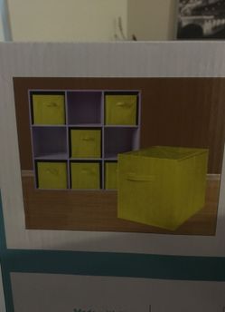 3 Yellow Cubicle Bins Brand New (never use)