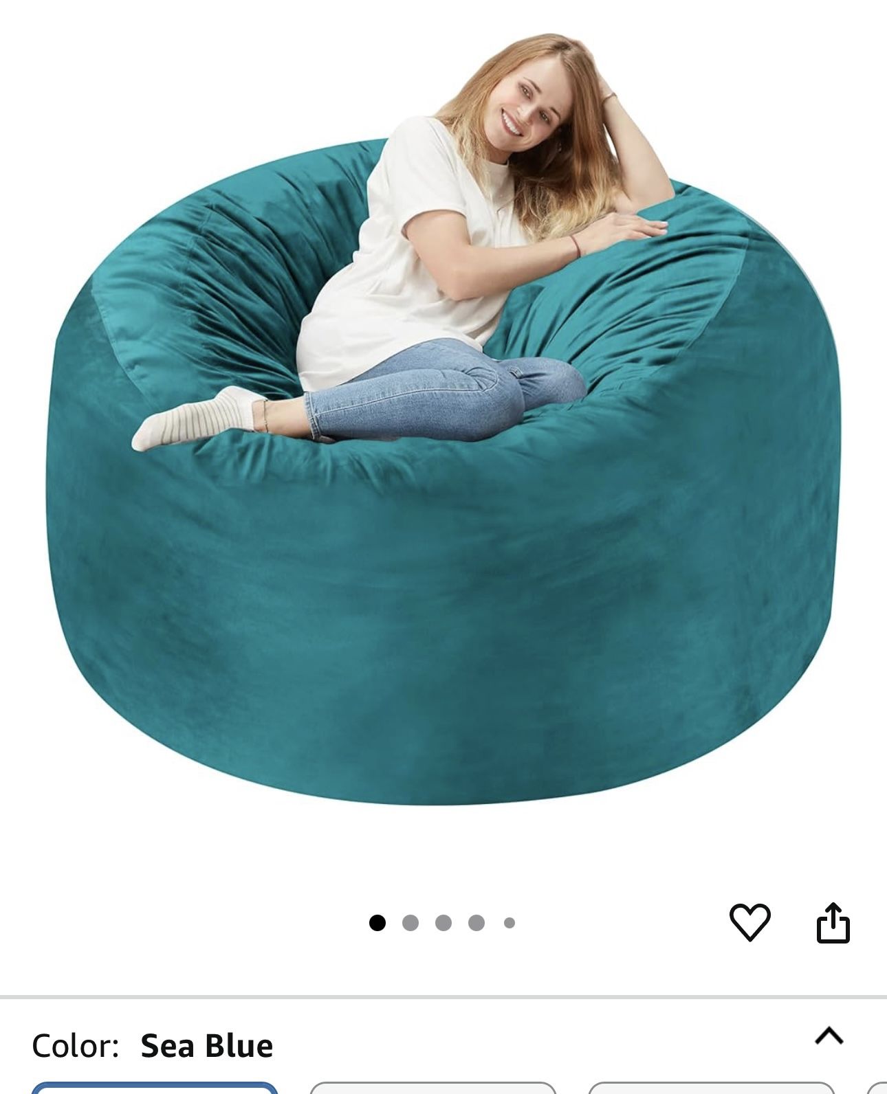 Sea Blue Bean Bag Chair 