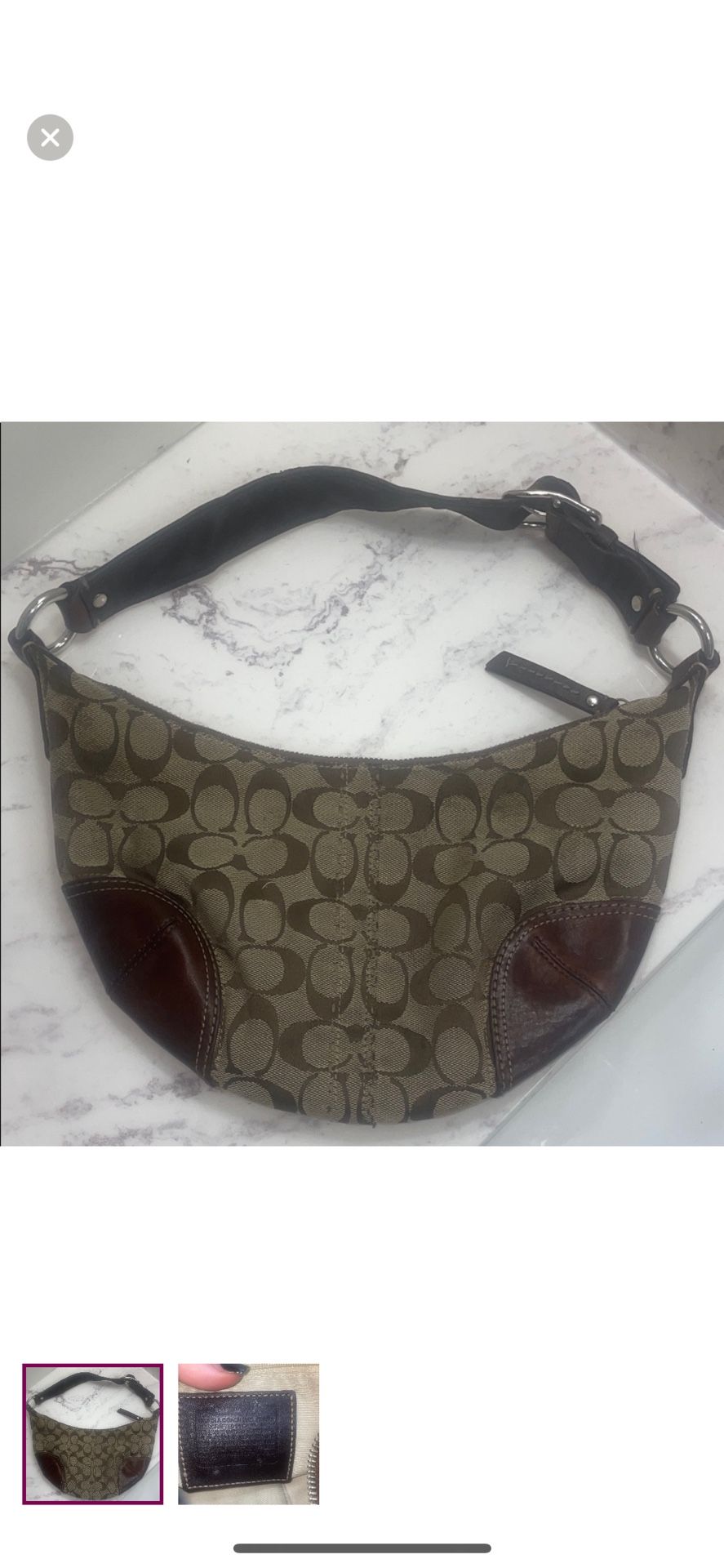 Coach Signature Hobo Shoulder Bag