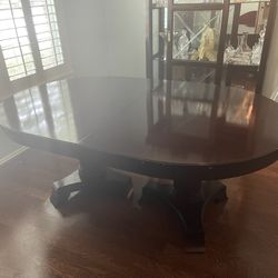 Dark Oval Dining Table High Quality