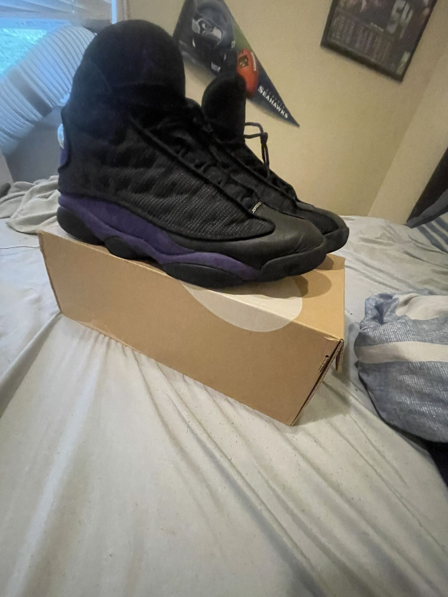 Court Purple Jordan 13s