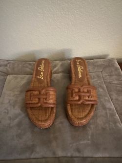 Sam Edelman Raffia Slide Sandals