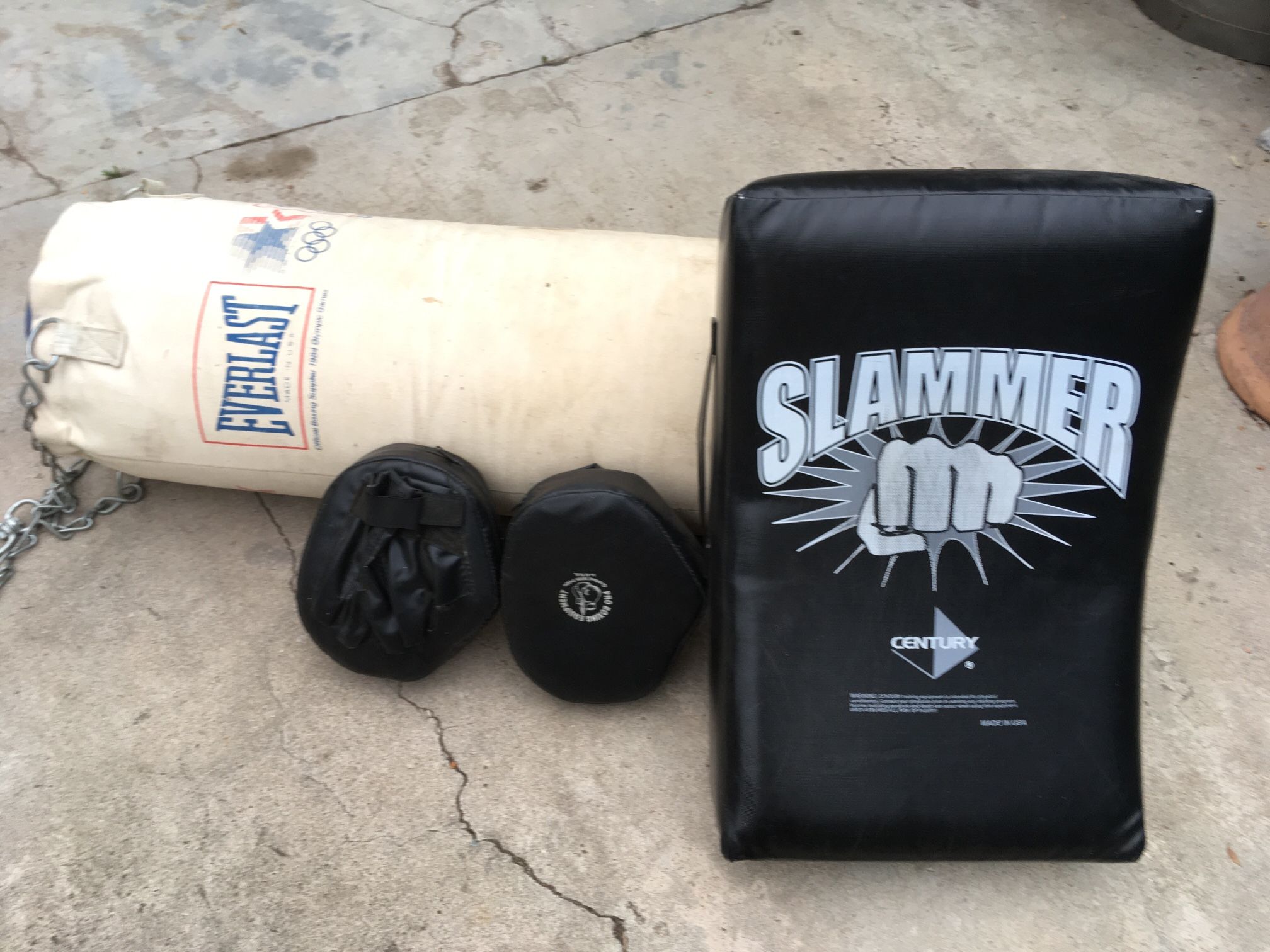 Kick Pad, Boxing Mitts and Punching Bag