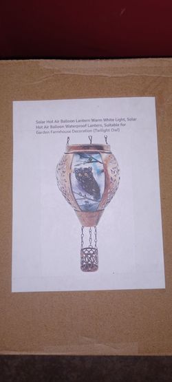 OWL Solar Hot Air Balloon Lantern