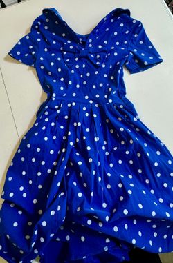 Medium Blue Polkadot Dress 