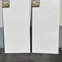 2x Creative Mark 1.5” Deep Edge 36x72” Stretched Canvas Painting Supplies - Some Damage
