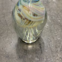 Stunning Hand blown Jellyfish Glass Paperweight Decor