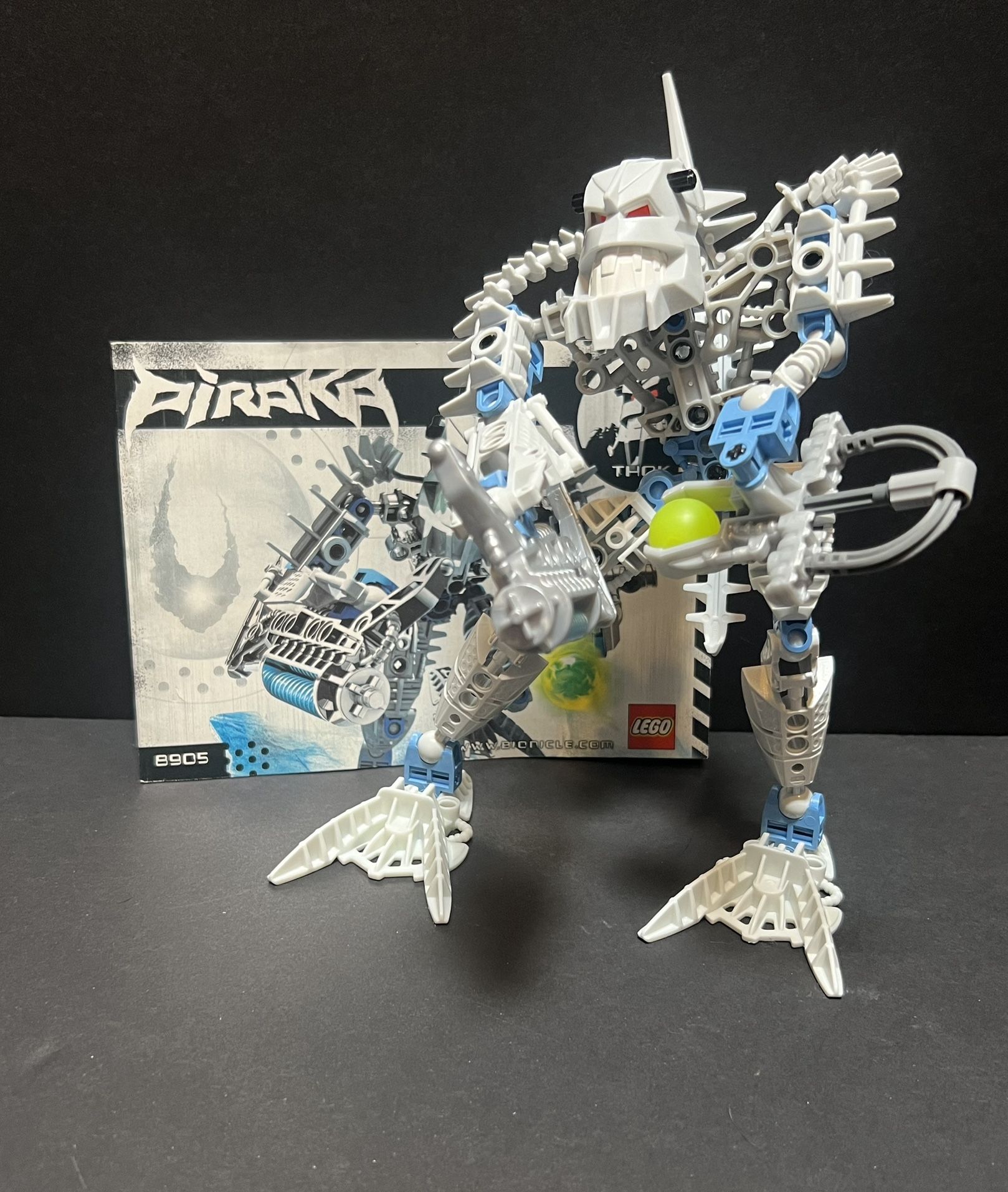 Retired LEGO BIONICLE THOK Set 8905 - Complete W/ Manual Sold Loose As-is