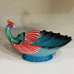 Peacock Decor Bowl by Tracy Porter Vintage HOME DECOR