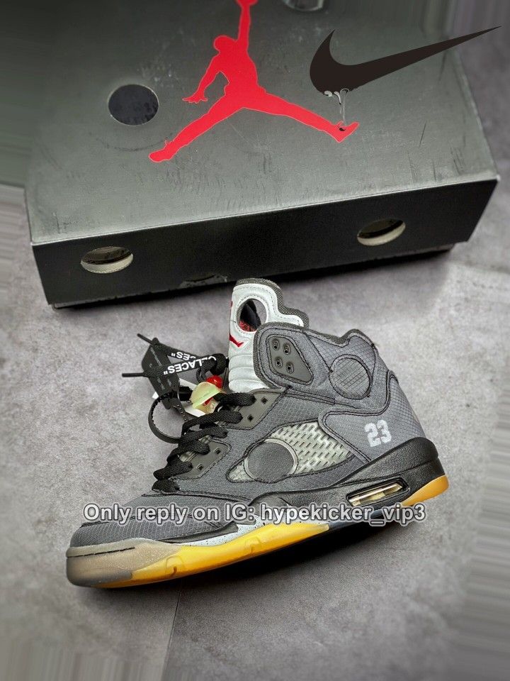 Jordan 5 Retro Black Off-White 4 watches on sale