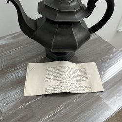Teapot, Pewter, 1820to 1840