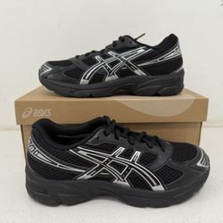 ASICS Gel 1130 Black Silver Size 6Y, 6.5Y, 7Y