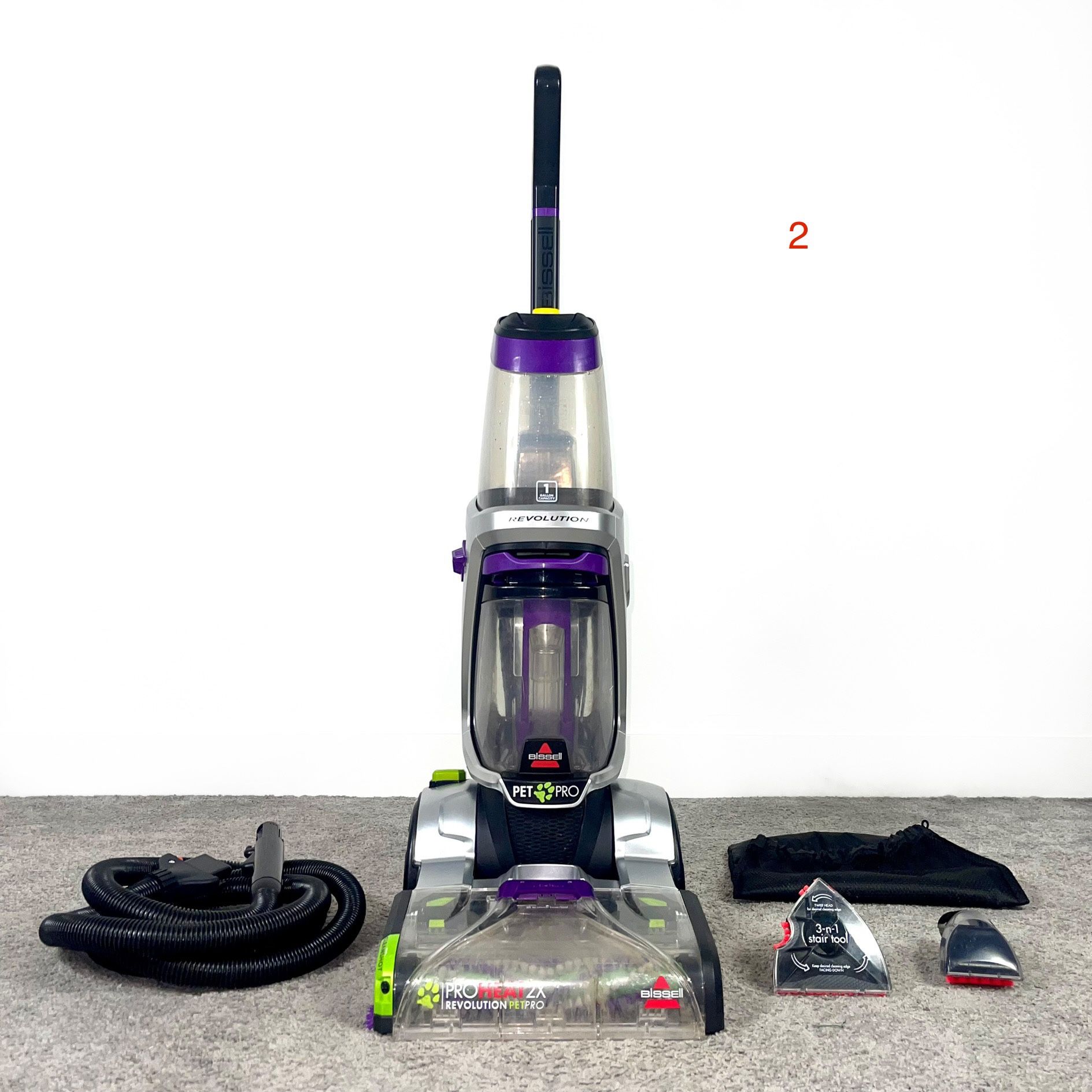 Bissell Revolution Pro Heat 2X Pet Pro Carpet Shampoo Cleaner w/ accessories - Vacuum