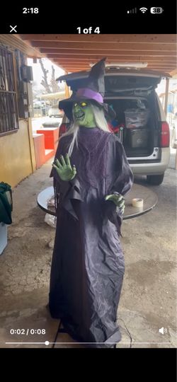 6 foot moonlit magic animated witch