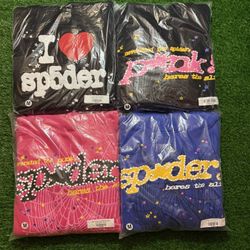 Sp5der hoodies size medium $80 each